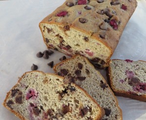 rasp banana choc bread 